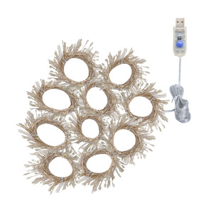Branco quente 3x3m 9.8ft Home Wall Window 8 Modos IR Controle Remoto <span class=keywords><strong>Led</strong></span> Hooks <span class=keywords><strong>String</strong></span> Indoor DIY Cortina Fairy Decor Light