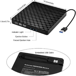新型多功能USB 2.0/3.0 DVD刻录机卡槽读卡器扩展光驱笔记本电脑DVD RW驱动器支持 - Product Image 4