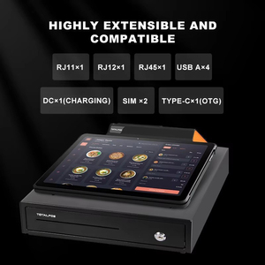 POS fábrica NB11 Venta Directa Android 13 NFC código QR pago Nueva tableta de escritorio pantalla dual efectivo sistema Android pos todo en uno - Product Image 6