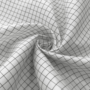 Màu Trắng microquilt sợi carbon Polyester ESD dẫn điện 0.6% sợi carbon sợi Nhỏ VảI - Product Image 1