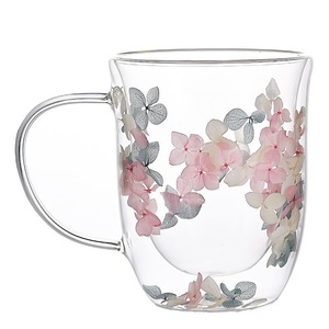 High borosilicate double-layer dry flower glass <strong>cup</strong> for home and office use; latte coffee <strong>cup</strong>. - Product Image 1