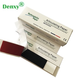 Denxy Dental New Material Thickening Red/Blue Straight Type Dental Articulating Paper Hydrophilic Paper for Film <strong>Bite</strong>