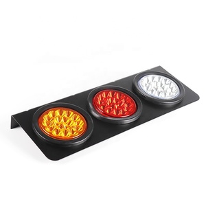 Qiongli sıcak satış 12V 24V 10-30V 54 adet LEDs demir plaka kamyonlar için LED üç Lens kombinasyonu kuyruk işık römorklar - Product Image 3