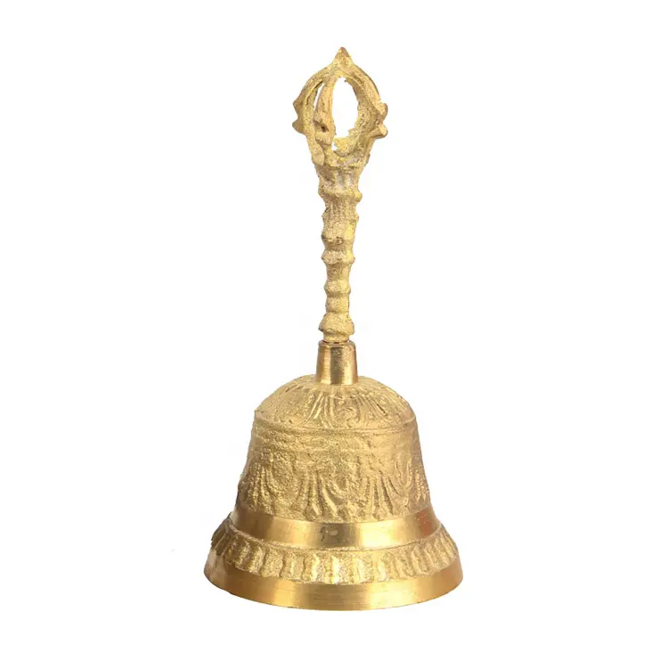 Cinco bell pestles en el budismo tibetano latón y bronce campanas de mano