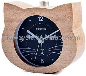 Led kỹ thuật số Đồng hồ báo thức, động vật mèo hình dạng đáng yêu dễ thương phong trào Gỗ gỗ Máy tính để bàn bảng đồng hồ báo thức cho trẻ em Quà tặng ánh sáng - Product Image 5