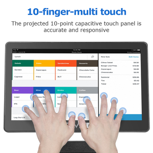 Factory Price 15.6&quot; 1366*768 Multi Capacitive LCD Touch Screen <strong>Monitor</strong> with VGA HD MI <strong>Input</strong> for Cash Register Pos System - Product Image 3