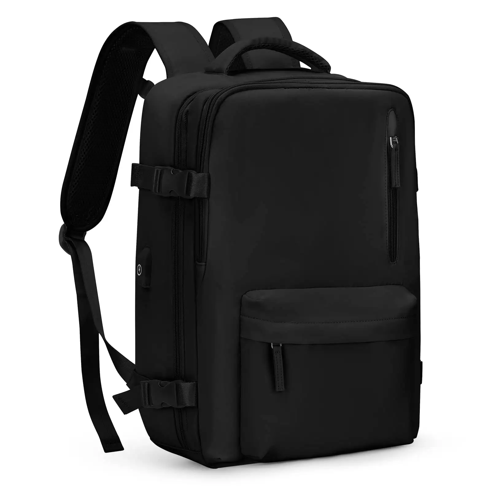15.6 borsa da viaggio in nylon nero da 16 pollici zaino con nastro riflettente leggero uso quotidiano per esterni zaino per laptop