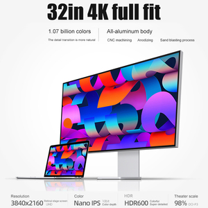 Monitor de ordenador LED 4K UHD, panel IPS de 27/32 pulgadas con interfaz DP de entrada para escritorio de negocios de juegos en Apple Silver