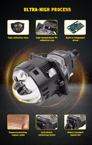 Ultra Bright 3 Inch Laser <strong>Led</strong> Projector Lens 85W Laser Bi <strong>Led</strong> Projector Lens with Triple Direct Bi Projector Lens - Product Image 5