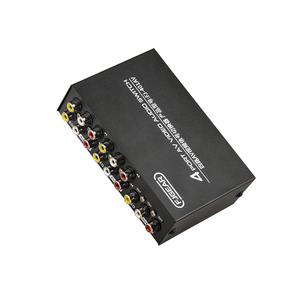 DIVISOR DE AUDIO DE VIDEO DE 4 PUERTOS Fjgear, 4 en 1, ancho de banda RGB de Plug and Play de 250MHz con carcasa de metal, interruptor bidireccional - Product Image 1