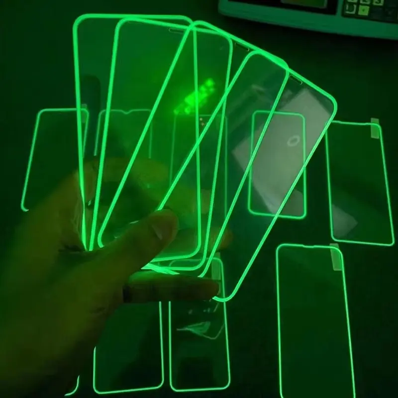 नई तरल सिलिकॉन बढ़त सुरक्षात्मक पूर्ण कवर रात को प्रकाश टेम्पर्ड ग्लास के लिए iPhone 12 प्रो मैक्स चमकदार स्क्रीन रक्षक 14 अधिकतम