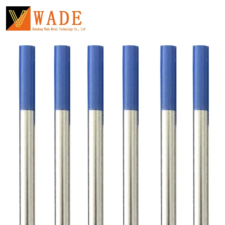 Varilla de tungsteno para soldadura por arco, electrodo de tungsteno azul, 2,4mm x 175mm WL20