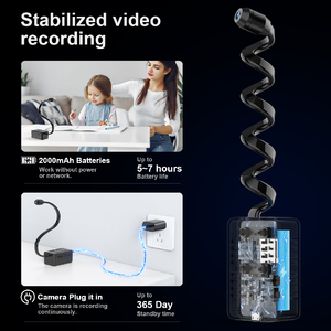 新製品Fhdライブビデオカム内蔵マイク無料アプリ4Gボディカメラモーションセンサー2mpマイクロカメラフレキシブルミニカメラ - Product Image 5