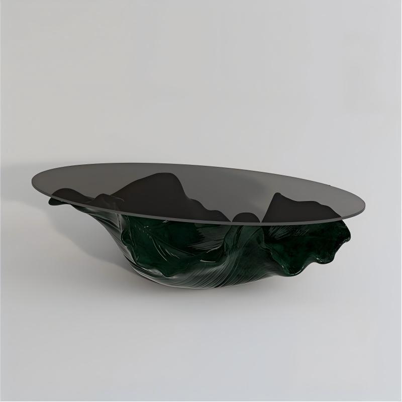 (base verde scuro + vetro temperato grigio 130*60*31 cm)