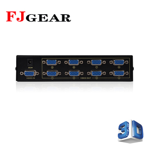 Divisor VGA Fjgear de 8 puertos, 350MHz, 1 entrada, 8 salidas, resolución de hasta 1920x1440, distancia de transmisión de hasta 50m