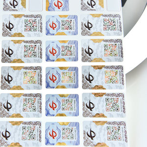 Drei dimensionaler Code Tamper Evident Seriennummer Überprüfen Sie Authentizität Klebstoff Sicherheits aufkleber QR-Code Fälschung sicheres Etikett