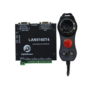 Placa controladora Ethernet CNC de 4 ejes LAN5160T4 con controladores de motor paso a paso integrados en una sola placa compacta