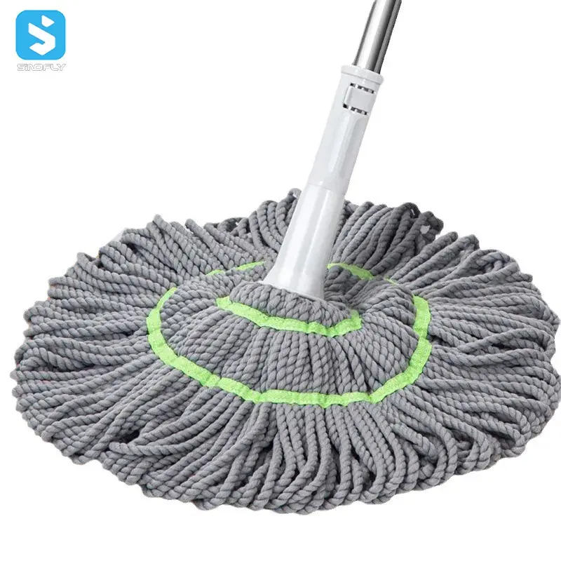 Hot Selling Home Mikro faser Squeeze Water Flache Boden mopps Dry Wet Retract able Rotating Mop