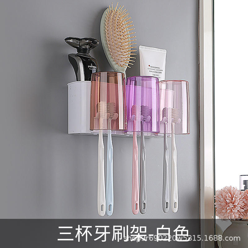 Three-seater toothbrush holder
