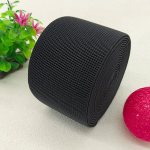 Căng Nặng Độ Đàn Hồi Cao 2 "Vải Phẳng Ban Nhạc Đàn Hồi 2 Mm Dày Đen Cao Su Eo Ban Nhạc Vành Đai Cho Quần Áo May Bện - Product Image 2