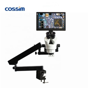 Simul-Focal 7X ~ 45X变焦连续光学电子操作实验室立体显微镜，带360度通用臂 - Product Image 5