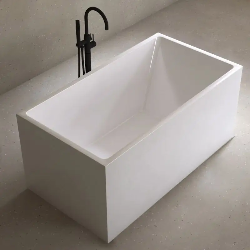 120cm square shape small size acrylic bathtub with cupc approved