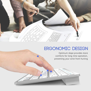 Hardware de la computadora Software OEM Oficina Bluetooth Teclado Draadloos Toetsenbord 78 teclas Árabe Inglés Teclado inalámbrico - Product Image 5