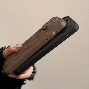 電話用16ハイエンドシンプル無地波TPUストレートエッジダウンジャケットデザインiPhone 15 14 13 12電話カバー用 - Product Image 6