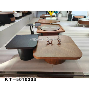 Retro Style Simple Italian Coffee <strong>Table</strong> Living Room Square <strong>Table</strong> High and Low Side <strong>Table</strong> <strong>Sets</strong>