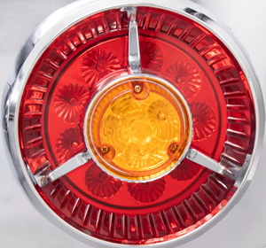 Yüksek kaliteli su geçirmez kırmızı ve sarı sol ve sağ kombinasyon kuyruk işık 24V halojen 3-in-1 yuvarlak kamyon Led kuyruk arka işık - Product Image 4