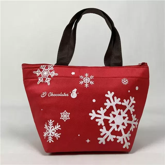 Bolsas térmicas aislantes para Navidad, bolsas de refrigeración aislante a prueba de fugas para Picnic, con logotipo personalizado