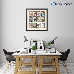 Art to <strong>Frames</strong> Double-Multimat-227-860/89-FRBW26079 Collage Photo <strong>Frame</strong> Double Mat with <strong>12</strong>-3.5x5 Openings and Satin Black <strong>Frame</strong> - Product Image 5