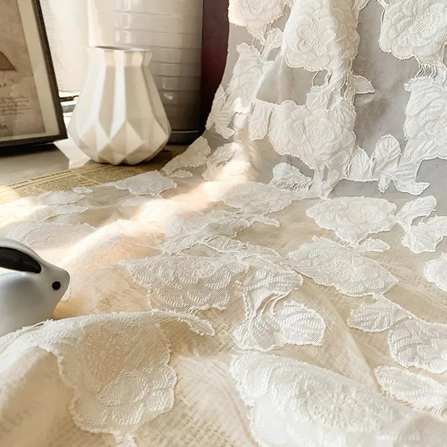 Tela de gasa elástica con anzuelo para vestido de boda, tela de tul transparente con microgancho para arrugas