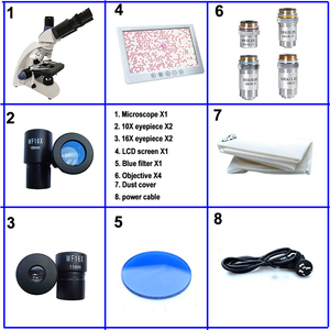 7英寸中国 led灯视频生物液晶显微镜/显微镜与液晶屏幕 - Product Image 6
