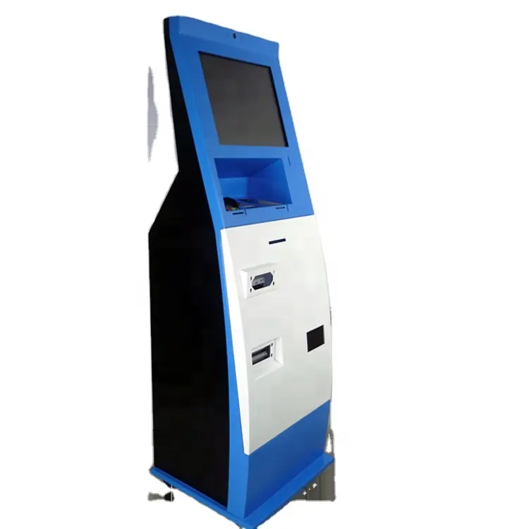 Máquina de venda kiosk android, máquina de venda de autoserviço atm/btm de chão interativo