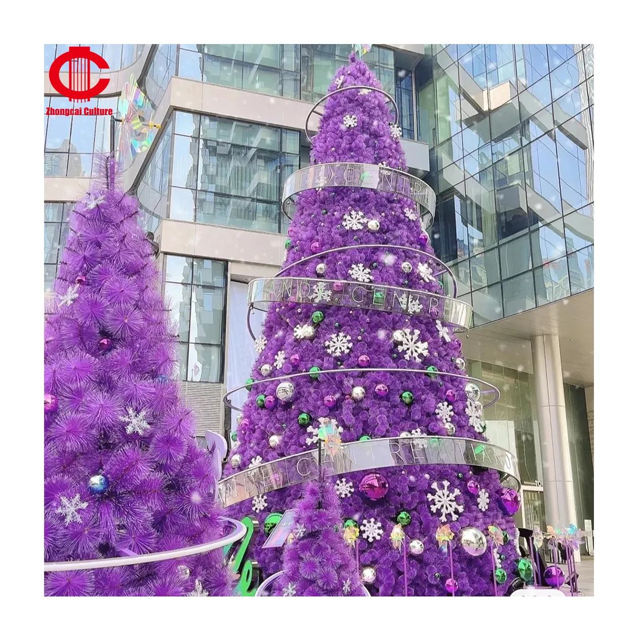 Venta al por mayor de decoraciones de Navidad al aire libre comercial vacaciones decoración hecha a mano iluminación artificial árbol de Navidad