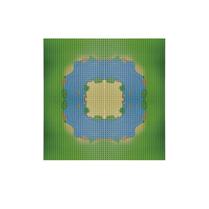 32*32-Studs Classic Baseplate with River and Ocean <strong>Pattern</strong> for <strong>Building</strong> <strong>Blocks</strong> 10 X 10 Inches Compatible with Major Bran - Product Image 3