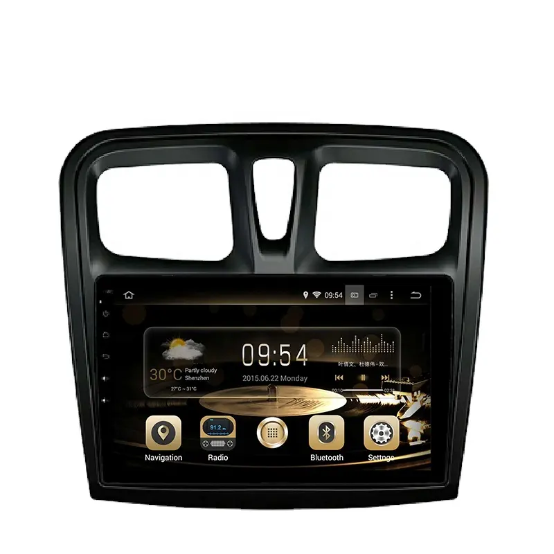 รถนำทางมัลติมีเดีย GPS DVD สำหรับเรโนลต์ Sanderoy 2014-2017