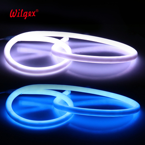 Özelleştirilmiş 24V 48V 110V 220V RGB IP68 D18mm LED Neon şerit işıklar dekorasyon için 360 derece Flex PVC yuvarlak şekil 50m uzunluk - Product Image 5