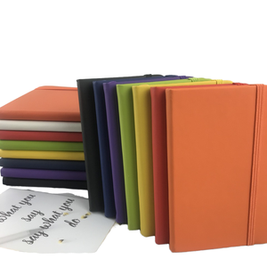 Cuaderno de cuero PU con logotipo personalizado, cuaderno con correa elástica, cuaderno de tapa dura con impresión personalizada para oficina - Product Image 1