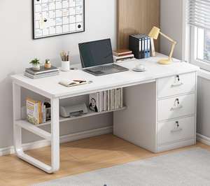 Design moderno Convertible Wooden Office Furniture Desktop <span class=keywords><strong>Computer</strong></span> <span class=keywords><strong>Desk</strong></span> com gavetas para uso escolar - Product Image 2