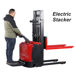 New Condition Electric Stand-up <strong>Stacker</strong> 1.5 Tons &amp; <strong>2</strong> Tons Hydraulic Pallet Forklift for Warehouse Factory Workshop Handling