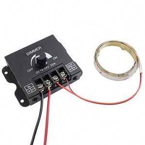 Knob <strong>Dimmers</strong> 12-24V 30A High Power <strong>LED</strong> Strip Light <strong>PWM</strong> Dimming <strong>Controller</strong> Steel Case 12V 24V 36V 48V rotating rotary <strong>LED</strong> <strong>Dimmer</strong> - Product Image 3