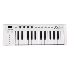 Controlador de teclado MIDI USB Midiplus X2 Mini de 25 teclas con almohadillas de ritmo Botones asignables MIDI y paquete de software incluido