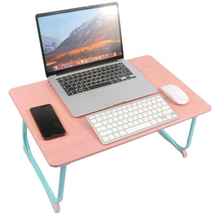Mesa cama de madeira dobrável de bambu, cama dobrável para laptop, computador, mesa de estudo