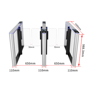 Torniquetes biométricos de reconocimiento de huella de Palma peatonal de puerta automática de aleación de aluminio con lector de código Qr de reconocimiento Facial - Product Image 2