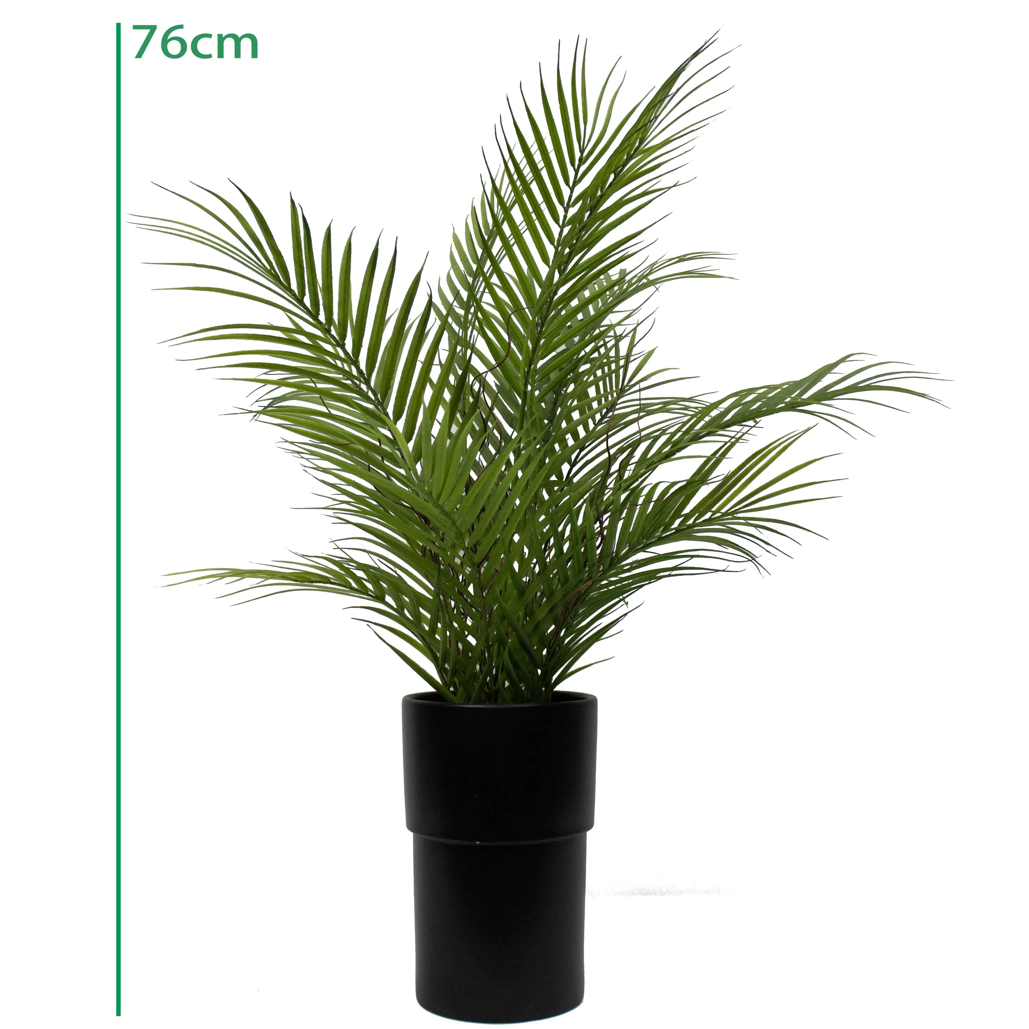76cmリアルタッチプラスチック植物無臭庭の装飾リアルな人工シミュレートされたセラミックポットTrachycarpusフォーチュンパームツリー