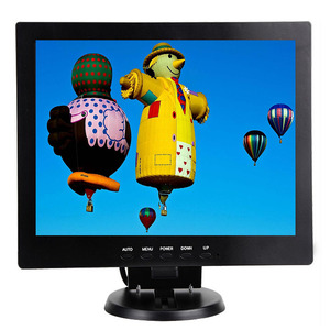 Monitor cuadrado de 12 pulgadas, pantalla LCD de escritorio, monitor de ordenador para cámara CCTV PC con VGA HDMIed RCA BNC USB AV