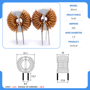 15mH Toroidal vertikal Core Mode umum <span class=keywords><strong>Choke</strong></span> Anti gangguan Filter untuk catu daya mobil arus tinggi permeabilitas tinggi - Product Image 6