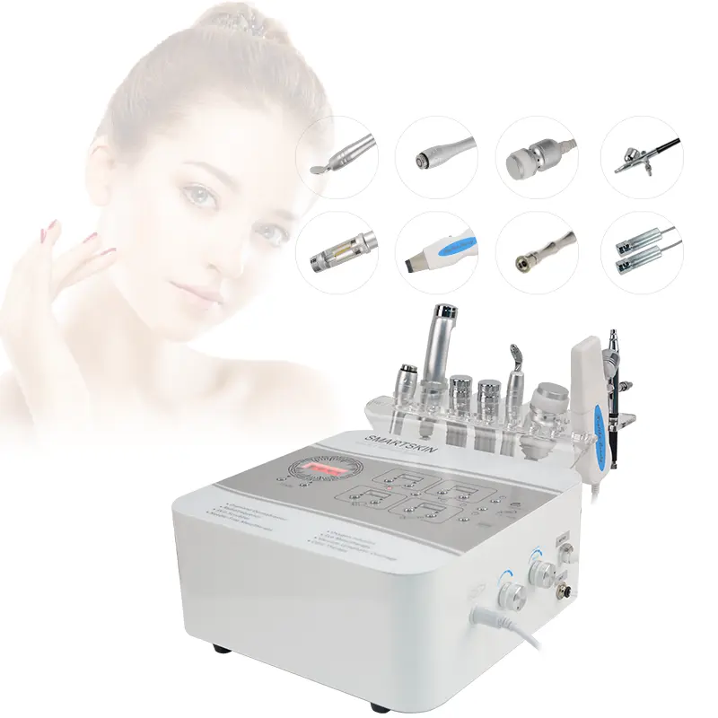 Wholesale Beauty Ultrasonic RF Oxygen Dermabrasion 8 in 1 Nu Skin Galvanic Spa Aqua Peel Facial Machine